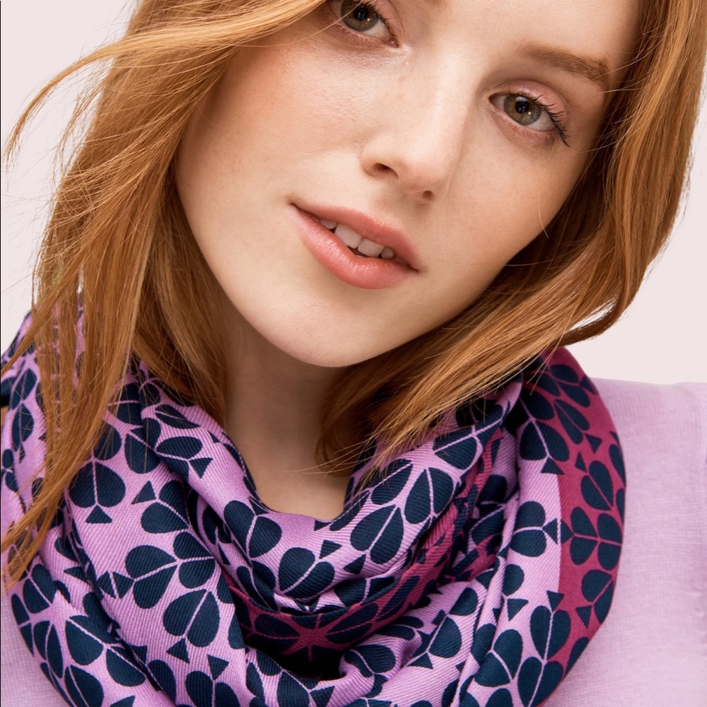 Kate Spade Purple Logo Scarf